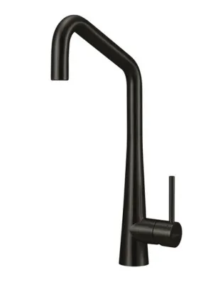 Essente Square Gooseneck Mixer | Made From Stainless Steel In Black By Oliveri by Oliveri, a Kitchen Taps & Mixers for sale on Style Sourcebook