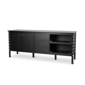 Globo 1.9m Sideboard - Black by Interior Secrets - AfterPay Available by Interior Secrets, a Sideboards, Buffets & Trolleys for sale on Style Sourcebook