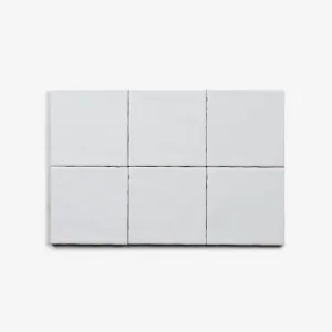 White Luca Hand Made Matte Tile 100 x 100 x 8mm by The Blue Space, a Ceramic Tiles for sale on Style Sourcebook