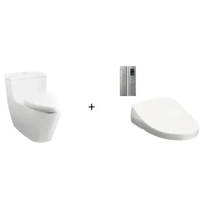 Toto One-Piece Toilet Suite and Washlet W/ Remote and Autolid Package Elongated Gloss White by TOTO, a Toilets & Bidets for sale on Style Sourcebook