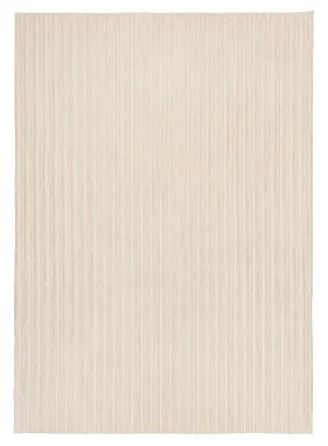 Veluz Cream Striped Washable Faux Fur Rug by Miss Amara, a Shag Rugs for sale on Style Sourcebook