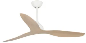 Claro Whisper 48" DC Ceiling Fan with Remote White and Light Oak by Claro, a Ceiling Fans for sale on Style Sourcebook