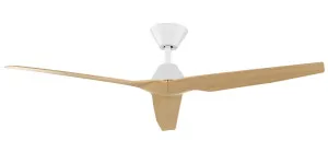 Fanco Infinity-iD 54" Smart DC Ceiling Fan with Remote Control White and Beechwood by Fanco, a Ceiling Fans for sale on Style Sourcebook