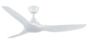 Martec Impact 52" DC Smart Ceiling Fan with 24W Dimmable LED Light and Remote Control White by Martec, a Ceiling Fans for sale on Style Sourcebook