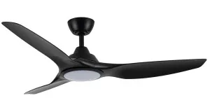 Martec Impact 52" DC Smart Ceiling Fan with 24W Dimmable LED Light and Remote Control Black by Martec, a Ceiling Fans for sale on Style Sourcebook