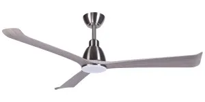 Martec Polo 52" DC Smart Ceiling Fan with 18W Dimmable LED Light and Remote Control Nickel and Driftwood by Martec, a Ceiling Fans for sale on Style Sourcebook