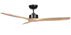 Fanco Wynd 54" DC Ceiling Fan with Remote Control Black and Natural by Fanco, a Ceiling Fans for sale on Style Sourcebook