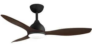 Martec Elite 52" Smart Ceiling Fan with 18W Dimmable LED Light and Remote Control Black and Walnut by Martec, a Ceiling Fans for sale on Style Sourcebook