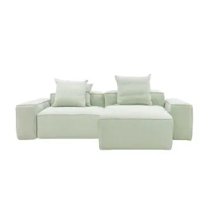 Riley Linen Oatmeal Modular Sofa - 2 Seater Chaise by James Lane, a Sofas for sale on Style Sourcebook