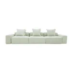 Riley Linen Oatmeal Modular Sofa - 3 Seater by James Lane, a Sofas for sale on Style Sourcebook