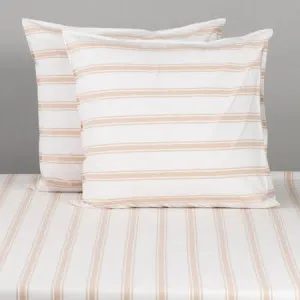 Canningvale Modella Stripe Pillowcase Pair - Orange, European, 100% Cotton by Canningvale, a Sheets for sale on Style Sourcebook