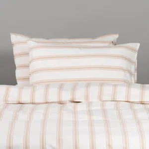 Canningvale Modella Stripe Quilt Cover Set - White, Queen, 100% Cotton by Canningvale, a Sheets for sale on Style Sourcebook