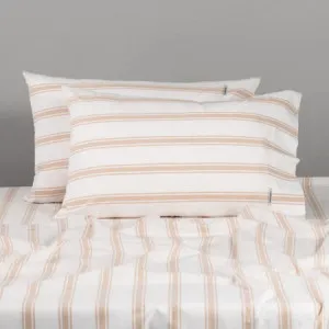 Canningvale Modella Stripe Sheet Set - White, Queen, 100% Cotton by Canningvale, a Sheets for sale on Style Sourcebook