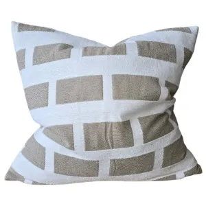 Eden Cushion 50cm Square - Latte | Off White by Macey & Moore, a Cushions, Decorative Pillows for sale on Style Sourcebook