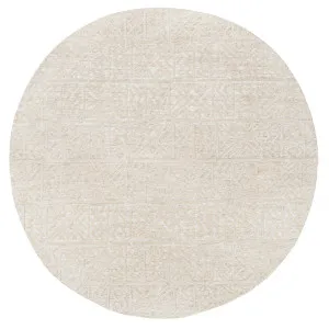 Neewa Beige and Ivory Tribal Transitional Round Rug by Miss Amara, a Contemporary Rugs for sale on Style Sourcebook