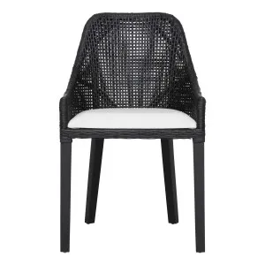 Tamba Dining Chair in Rattan Black by OzDesignFurniture, a Dining Chairs for sale on Style Sourcebook