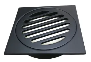 Art Brass Square Grate 110X110X100mm Matt Black by Art, a Shower Grates & Drains for sale on Style Sourcebook