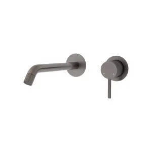 Axle Wall Basin Set Small Plate Curved 200 Gun Metal by null, a Bathroom Taps & Mixers for sale on Style Sourcebook
