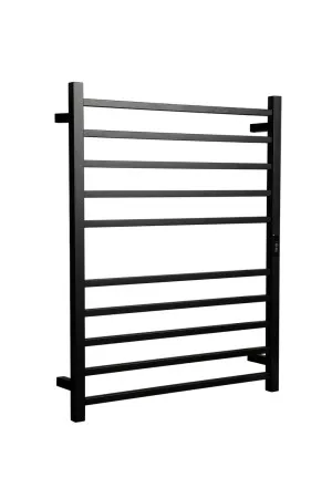 Towel Rail Heated Flat Square 700X900 Matte Black by Hotwire, a Towel Rails for sale on Style Sourcebook