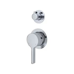 Sansa Wall/Shower Mixer w Diverter Small Plate Chrome by Fienza, a Shower Heads & Mixers for sale on Style Sourcebook