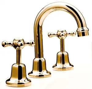 Federation 3 Piece Basin Set Brass Gold by Bastow, a Bathroom Taps & Mixers for sale on Style Sourcebook