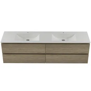 Nevada Plus Vanity 1800 Wall Hung Drawers Only Double Bowl Regal Mineral Composite Top by Beaumont Tiles, a Vanities for sale on Style Sourcebook