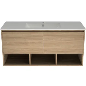 Kansas 1200 Vanity Wall Hung Drawers Only with Ceramic Basin Top by Timberline, a Vanities for sale on Style Sourcebook