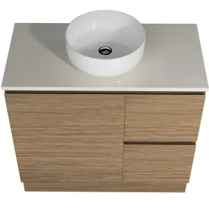 Nevada Vanity 900 Floor Standing Centre Basin Silksurface AC Top by Beaumont Tiles, a Vanities for sale on Style Sourcebook