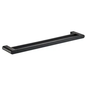 Flores Towel Rail Double 600 Matte Black by Ikon, a Towel Rails for sale on Style Sourcebook