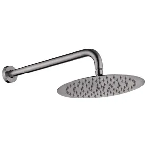 Kaya Overhead Wall Shower Straight Gun Metal by Fienza, a Shower Heads & Mixers for sale on Style Sourcebook