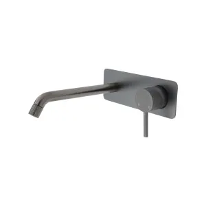 Axle Wall Basin Set Soft Square Curved 200 Gun Metal by Fienza, a Bathroom Taps & Mixers for sale on Style Sourcebook