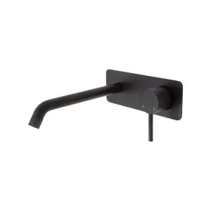 Axle Wall Basin Set Soft Square Curved 200 Matte Black by Fienza, a Bathroom Taps & Mixers for sale on Style Sourcebook