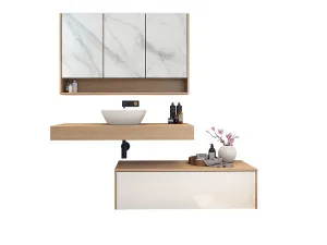 Milan 1200 Vanity Wall Hung Drawers Only with Basin & Laminate Top by Timberline, a Vanities for sale on Style Sourcebook