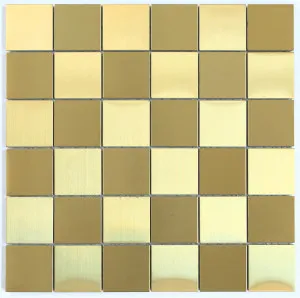 Metal Gold Mosaic by Beaumont Tiles, a Brick Look Tiles for sale on Style Sourcebook