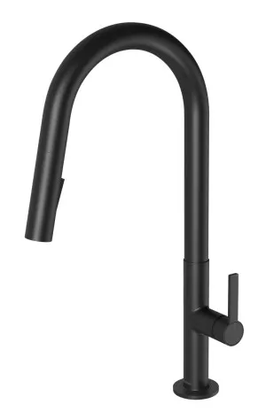 Lexi MkII Sink Mixer Pull Out/Pull Down Gooseneck 253 Matte Black by PHOENIX, a Kitchen Taps & Mixers for sale on Style Sourcebook