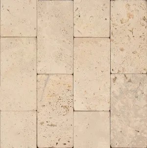 Classic Natural Travertine Natural Product Brick Tumbled Matt Mosaic (Pkt4) by Beaumont Tiles, a Mosaic Tiles for sale on Style Sourcebook