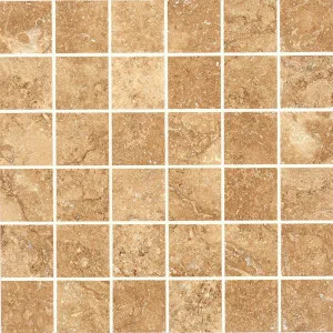 Travertine Noce Polished Mosaic by Beaumont Tiles, a Brick Look Tiles for sale on Style Sourcebook