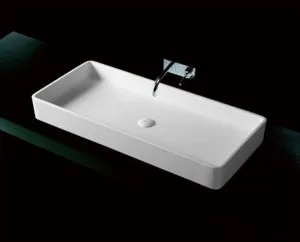 Devon Vessel Basin NTH Stone 900X405 Matte White by Kaskade, a Basins for sale on Style Sourcebook