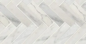 Parade White Calacatta Natural Product Herringbone Honed Mosaic by Beaumont Tiles, a Mosaic Tiles for sale on Style Sourcebook