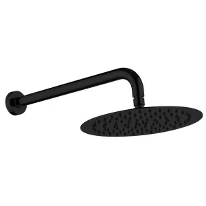 Kaya Overhead Wall Shower Straight 350 Matte Black by Fienza, a Shower Heads & Mixers for sale on Style Sourcebook