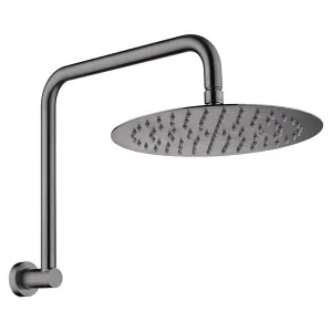 Kaya Overhead Wall Shower Gooseneck 350 Gun Metal by Fienza, a Shower Heads & Mixers for sale on Style Sourcebook