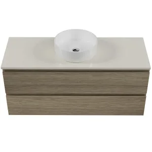 Nevada Plus Vanity 1200 Wall Hung Drawers Only Centre Basin SilkSurface AC Top by Timberline, a Vanities for sale on Style Sourcebook