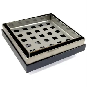 AW SS Sq Grate 130x130x100mm PVC Base by AW, a Shower Grates & Drains for sale on Style Sourcebook