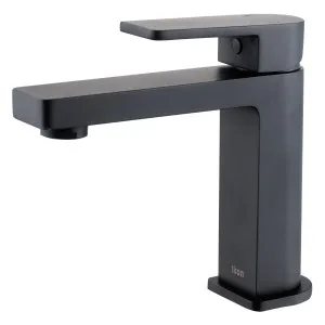 Flores Basin Mixer Matte Black by Ikon, a Bathroom Taps & Mixers for sale on Style Sourcebook