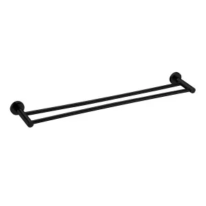 Misha Double Towel Rail 750 Matt Black by Haus25, a Towel Rails for sale on Style Sourcebook