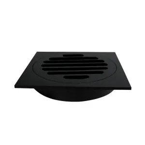 Roberts Grate Matt Black Square 110x110x100mm by Roberts, a Shower Grates & Drains for sale on Style Sourcebook