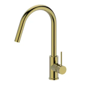 Misha Pull Out/Pull Down Sink Mixer 227 Brushed Gold by Haus25, a Kitchen Taps & Mixers for sale on Style Sourcebook