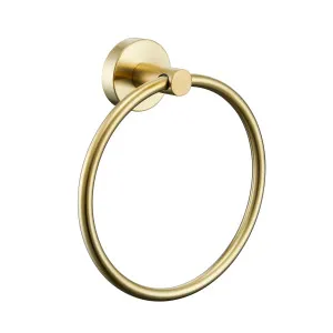 Misha Towel Ring Brushed Gold by Haus25, a Towel Rails for sale on Style Sourcebook