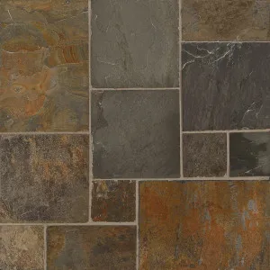 Cottage Multicolour Slate Natural Product Large Matt Mosaic (Pkt4) by Beaumont Tiles, a Mosaic Tiles for sale on Style Sourcebook