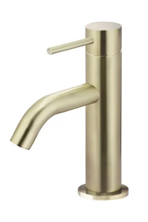 Piccola Basin Mixer Curved Tiger Bronze by null, a Bathroom Taps & Mixers for sale on Style Sourcebook